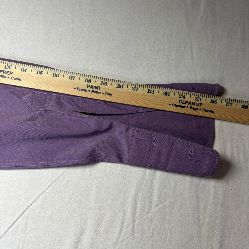 Hilditch & Key Dress‎ Shirt Mens 15R Purple Long Sleeve Cotton Saks England VTG - Picture 8 of 10